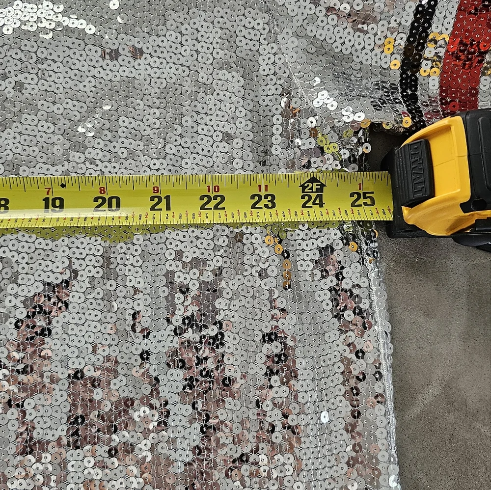 NWT Disney x Forever 21 Silver Sequin Mickey Mouse T-Shirt Mini Dress XL - Picture 9 of 13